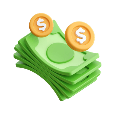 Commission money stack illustration