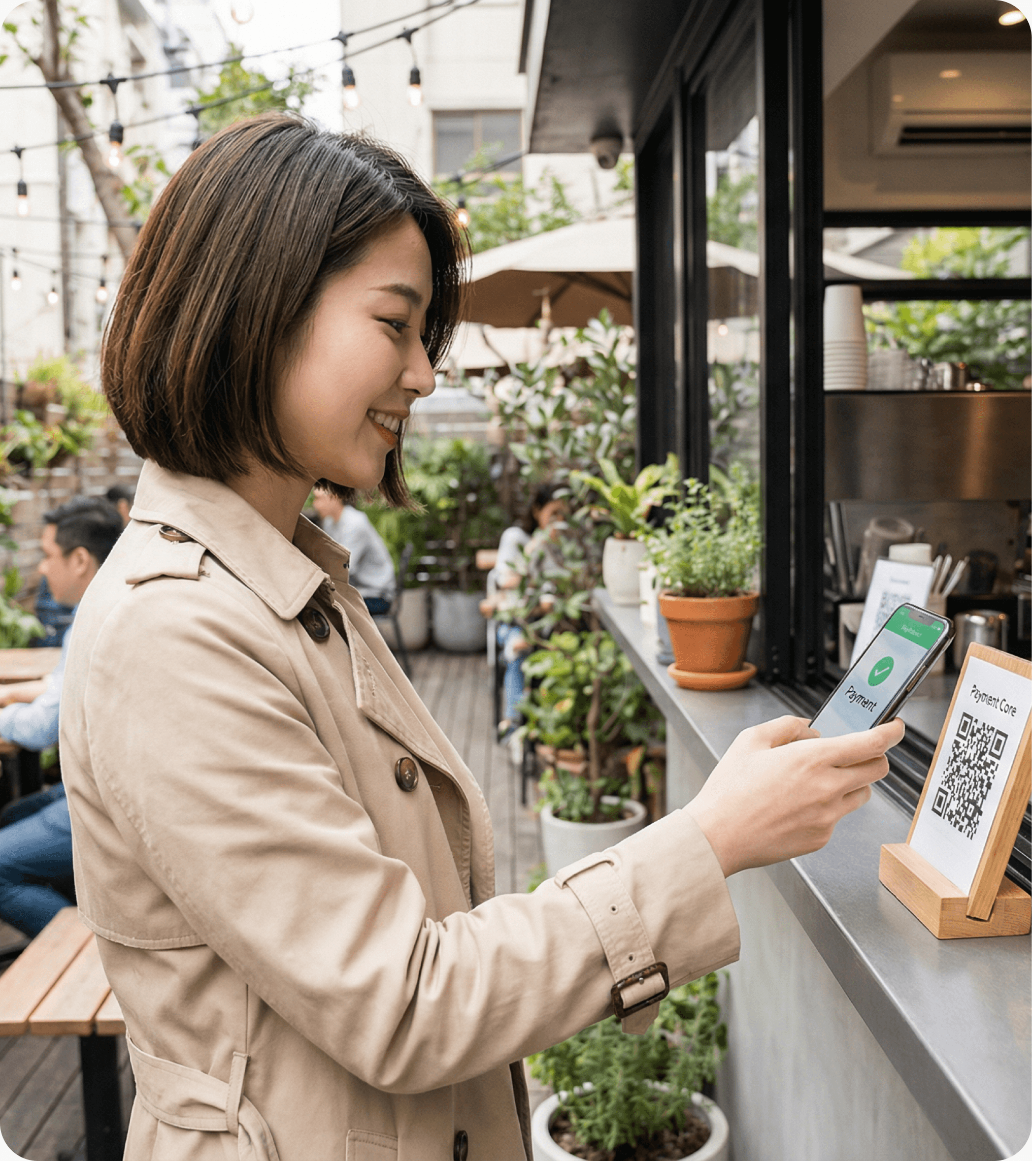 Paying a local merchant with a SuperCash QR payment