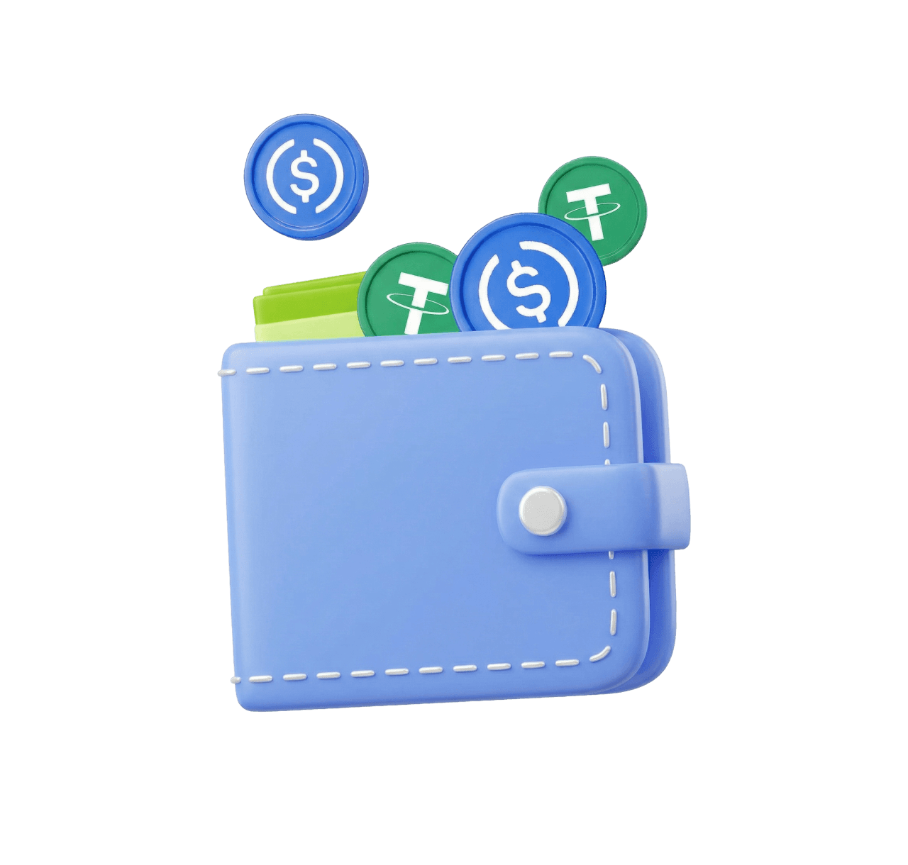 Wallet with stablecoins