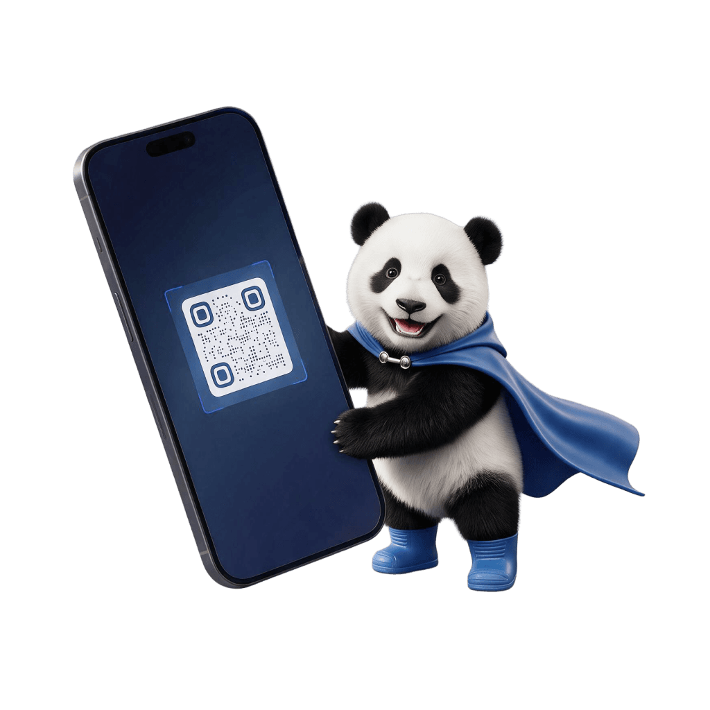 Phone scanning a local merchant QR code
