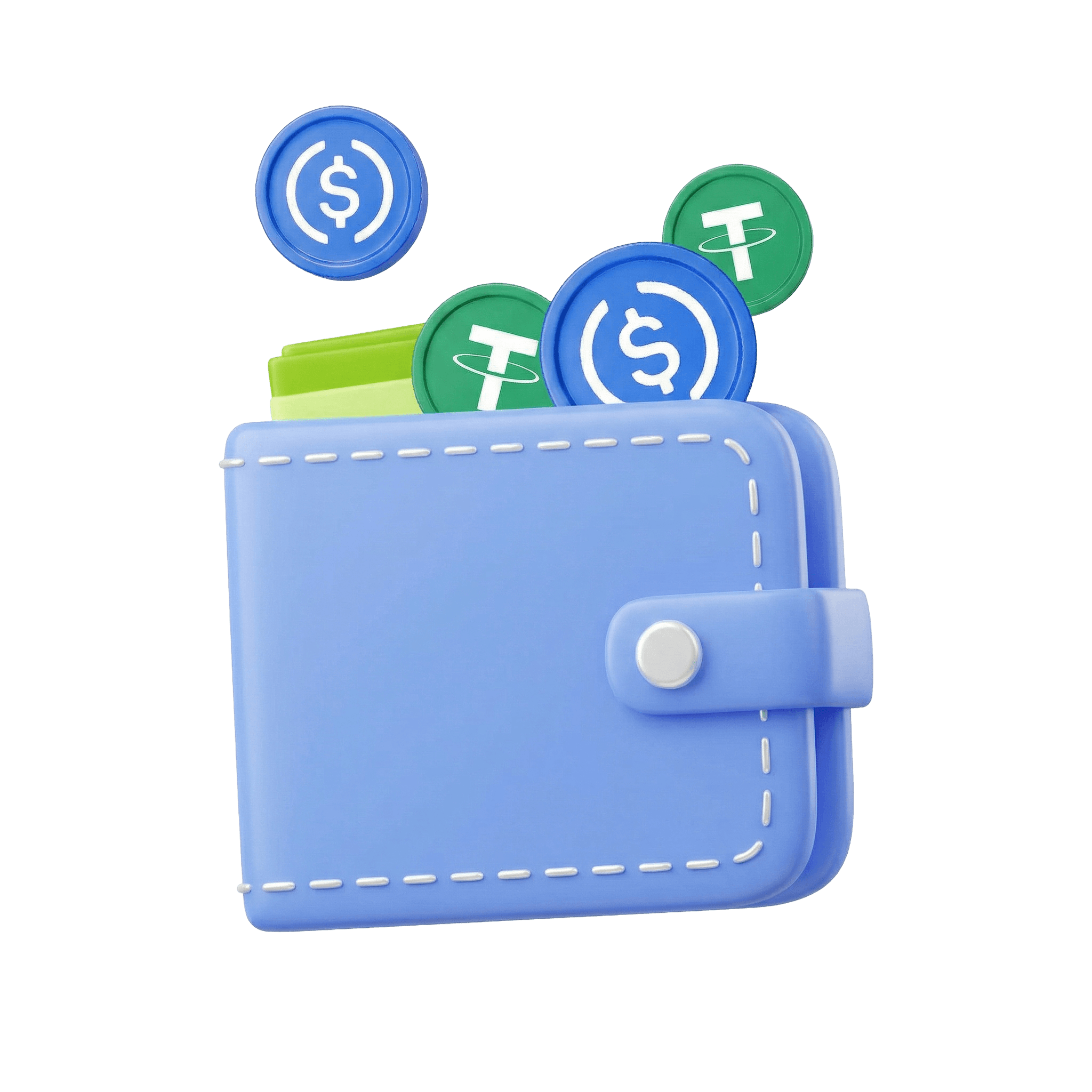Wallet funded with stablecoins