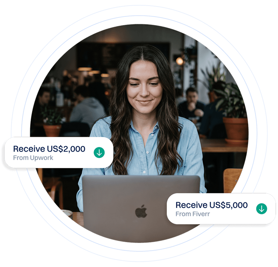 Freelancer receiving USD earnings from Upwork and Fiverr