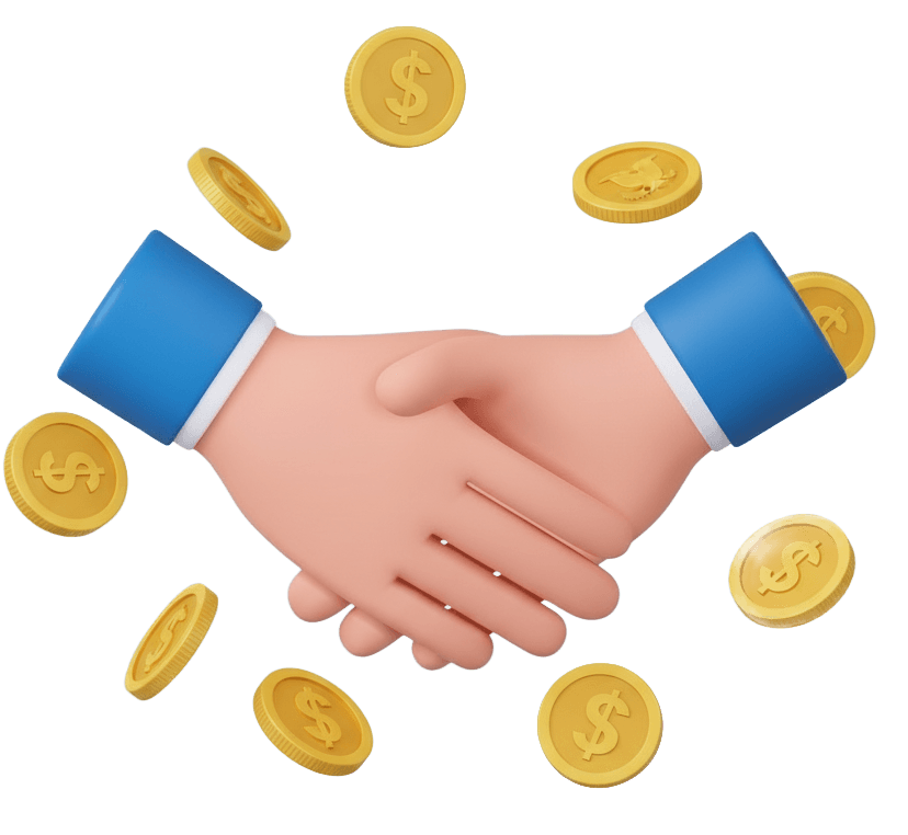 Handshake illustration for the referral system